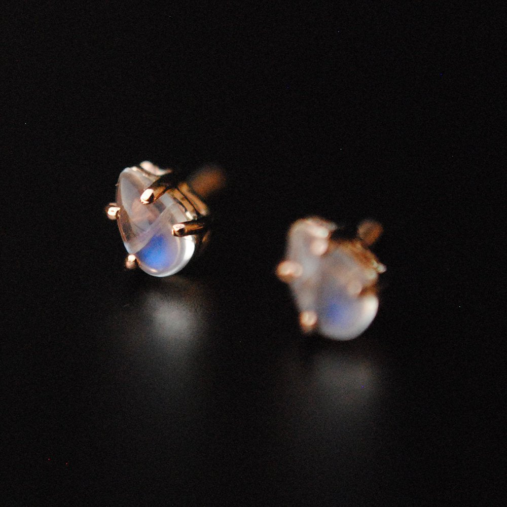 5x3mm Pear Moonstone Studs