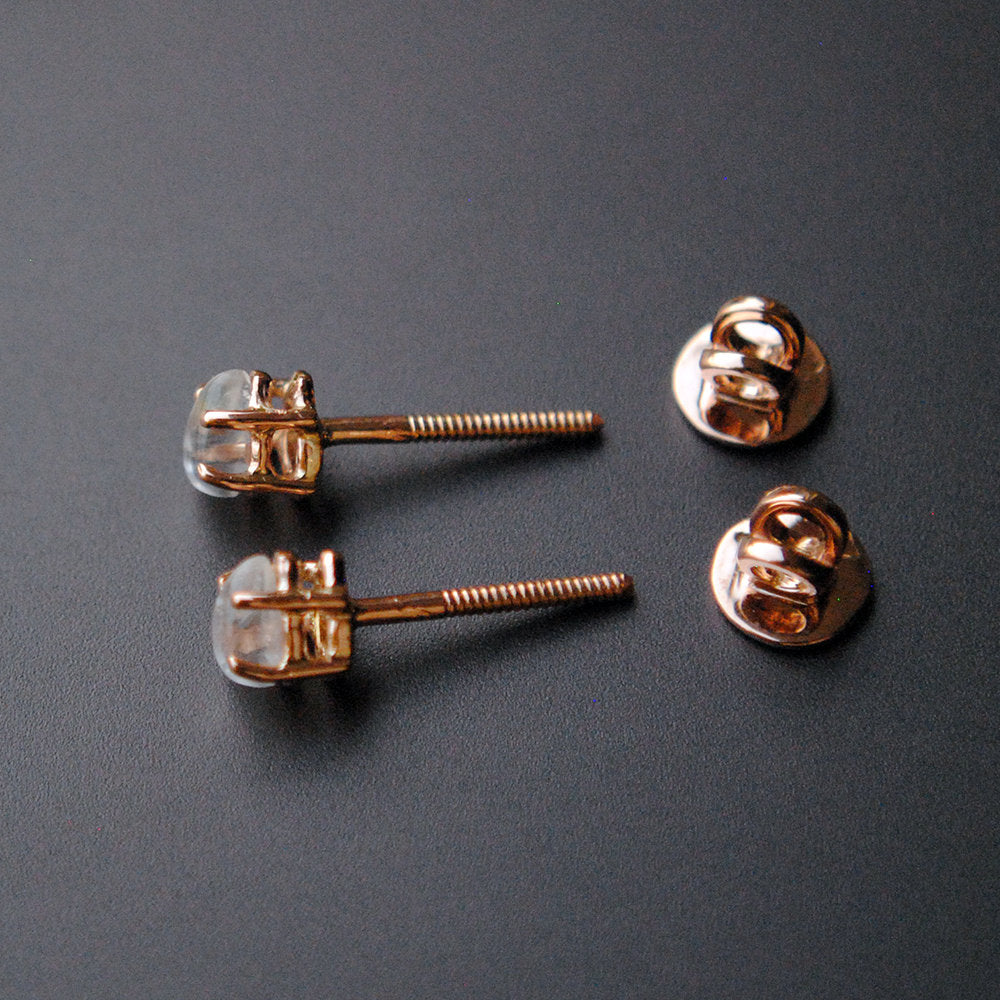 5x3mm Pear Moonstone Studs