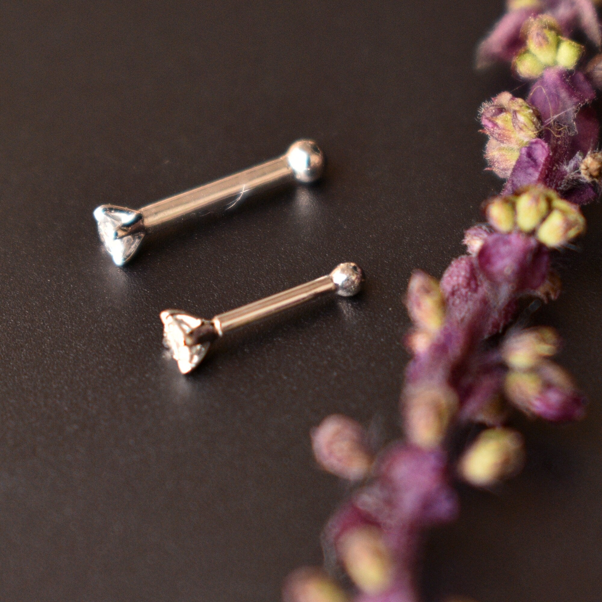Diamond Nose Bone Stud 14g 16g 18g