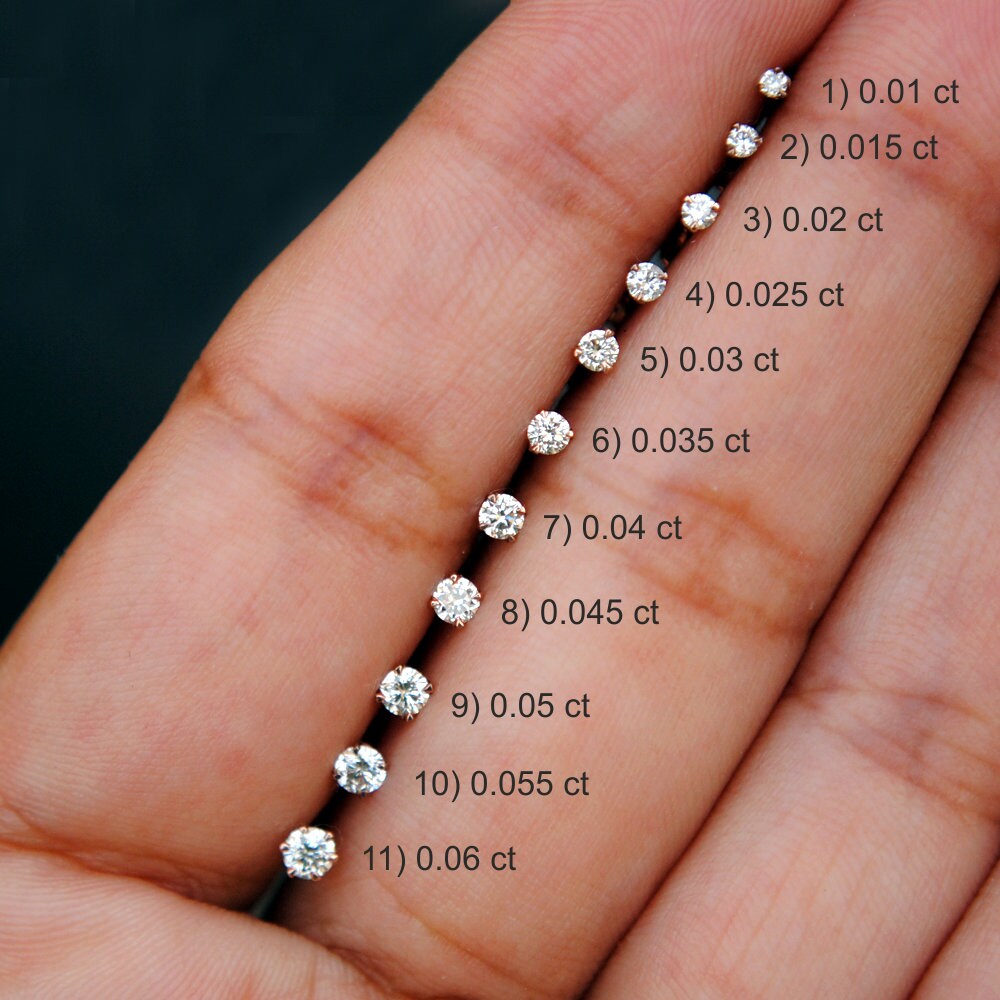 Diamond Nose Bone Stud 14g 16g 18g