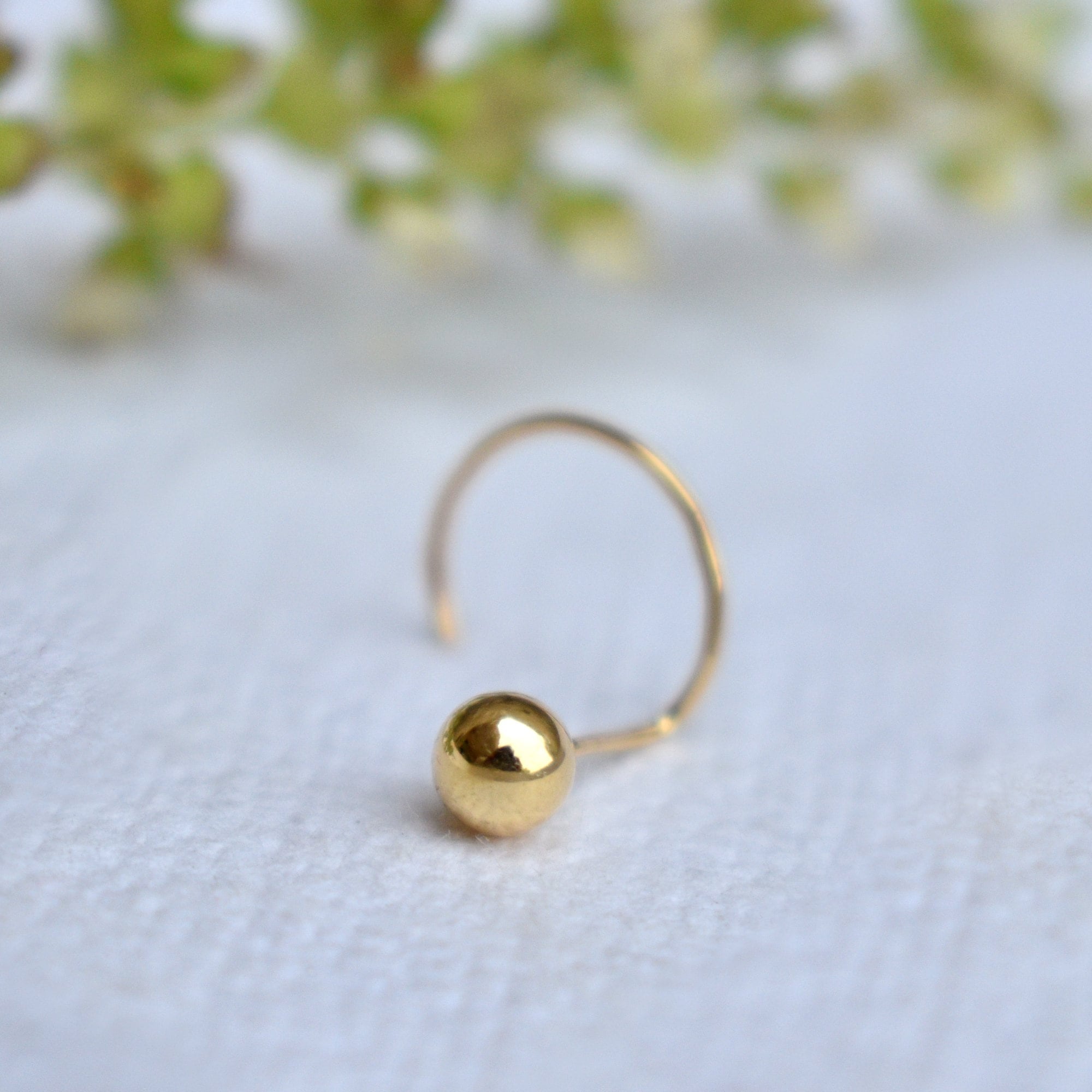 2mm 3mm Solid Gold Ball Stud Earrings