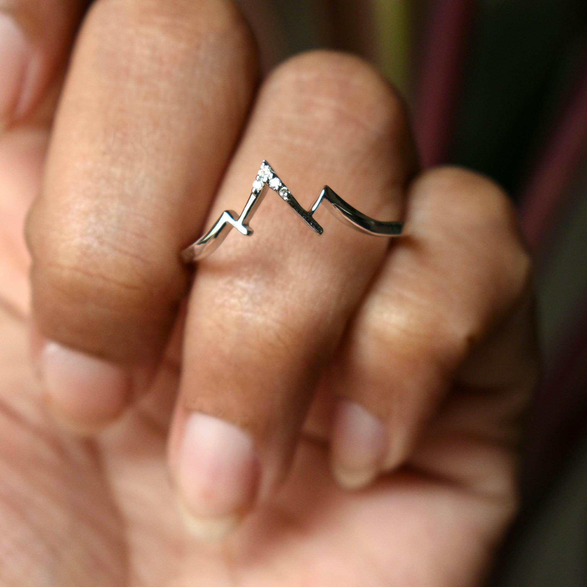 Pierced Lab Diamond Ring | Fiona Diamonds