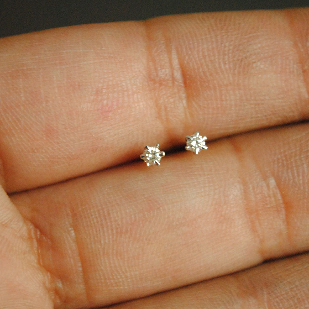 0.05 ct Diamond Solitaire Earrings