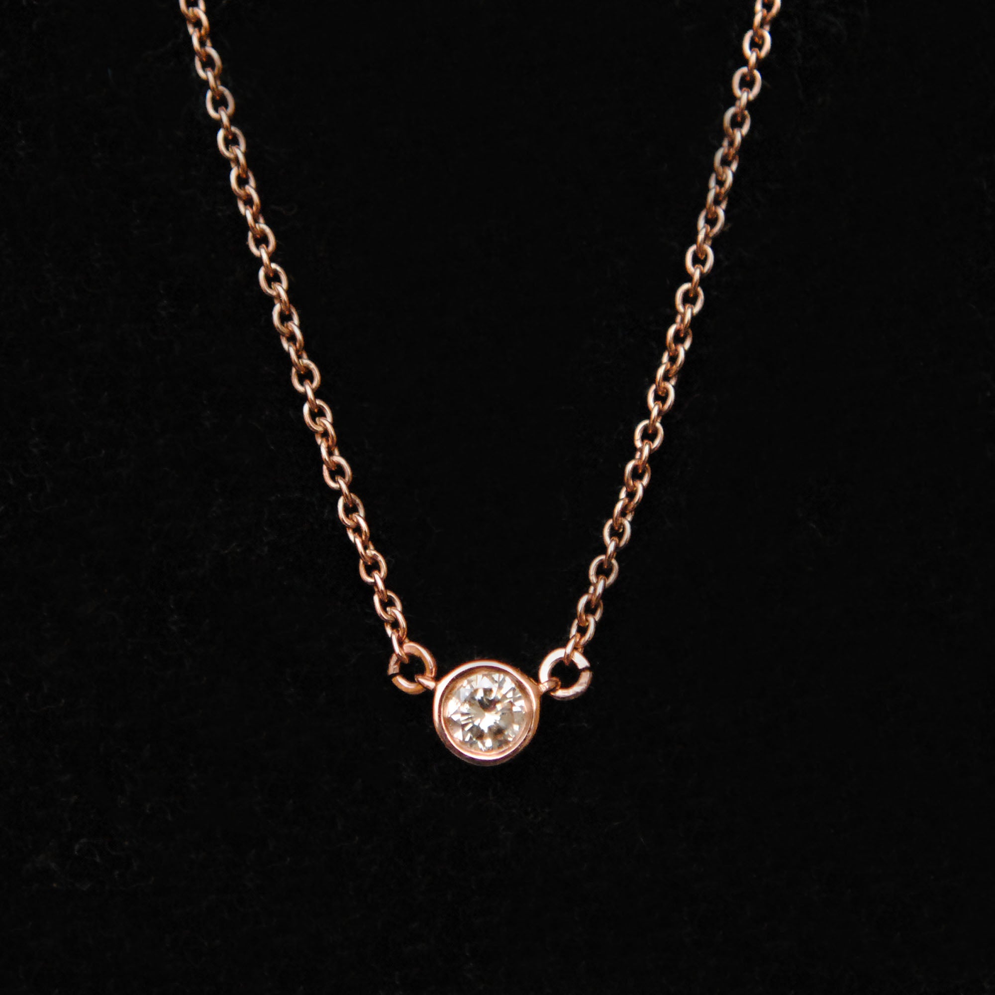 Chevron Diamond Pendant Rose Gold V Shaped Layering Necklaces Drop 14K Rose Gold - Ready to Ship