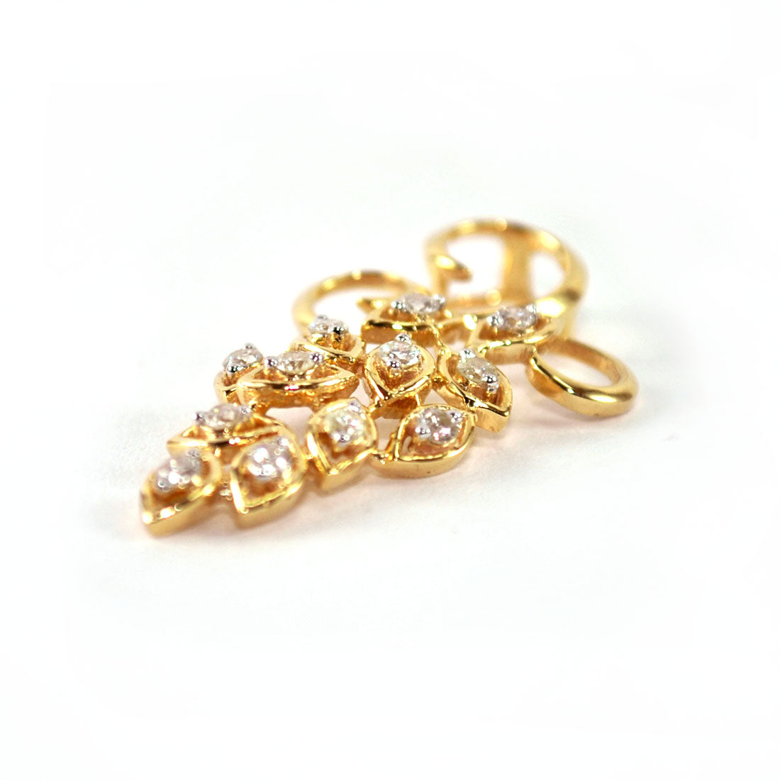 14K Gold Nine Diamond Cluster Necklace – FERKOS FJ