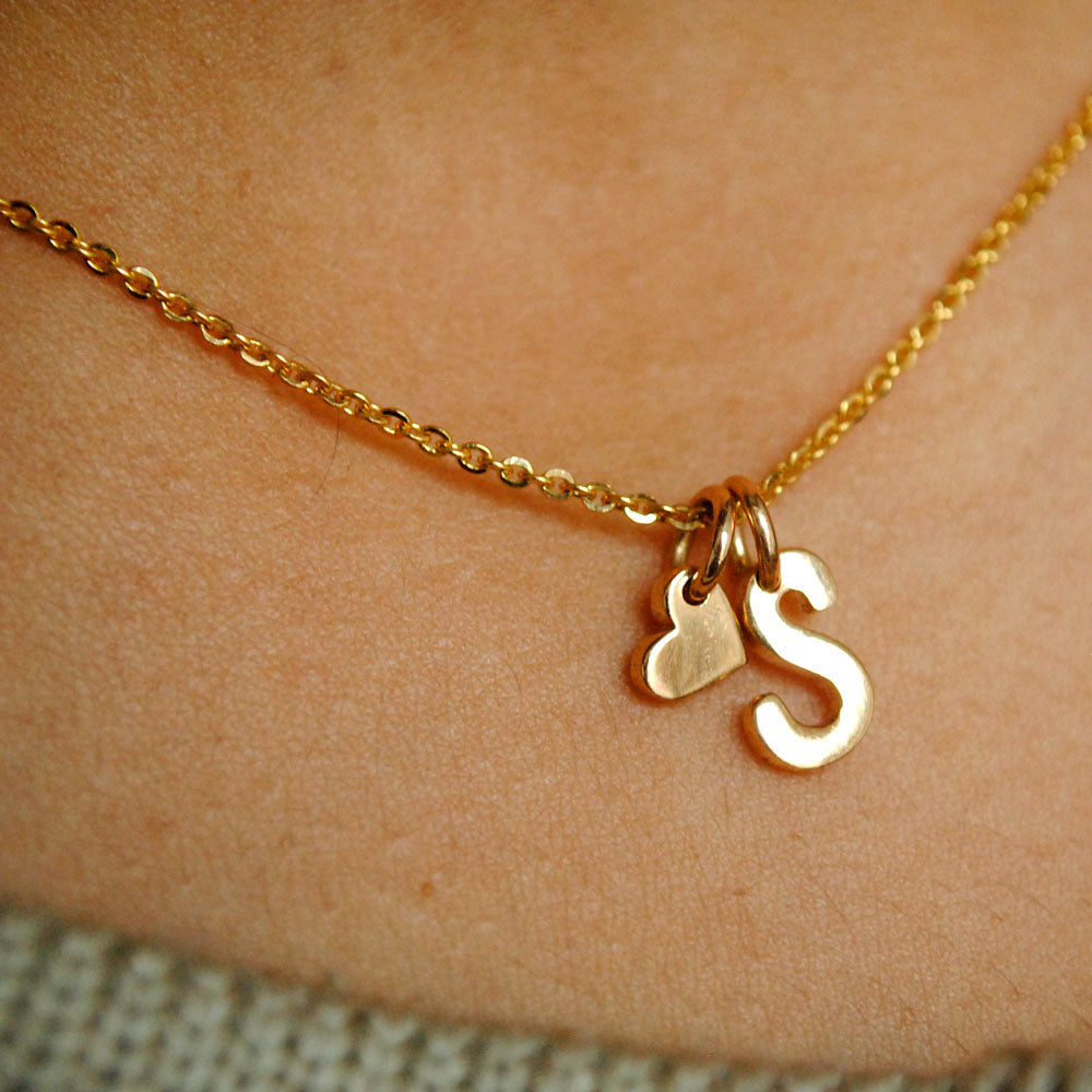 Monogram Pendant 14K Gold Charm, Custom Charms