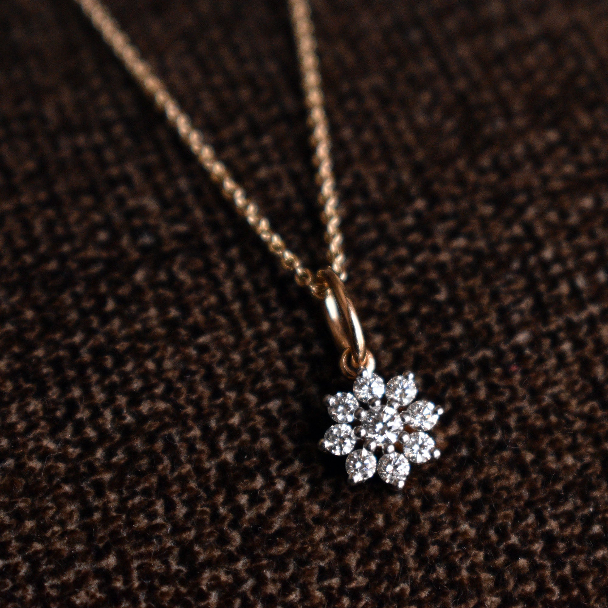 Diamond Cluster Pendant Necklace 160-01952 - Gail Jewelers