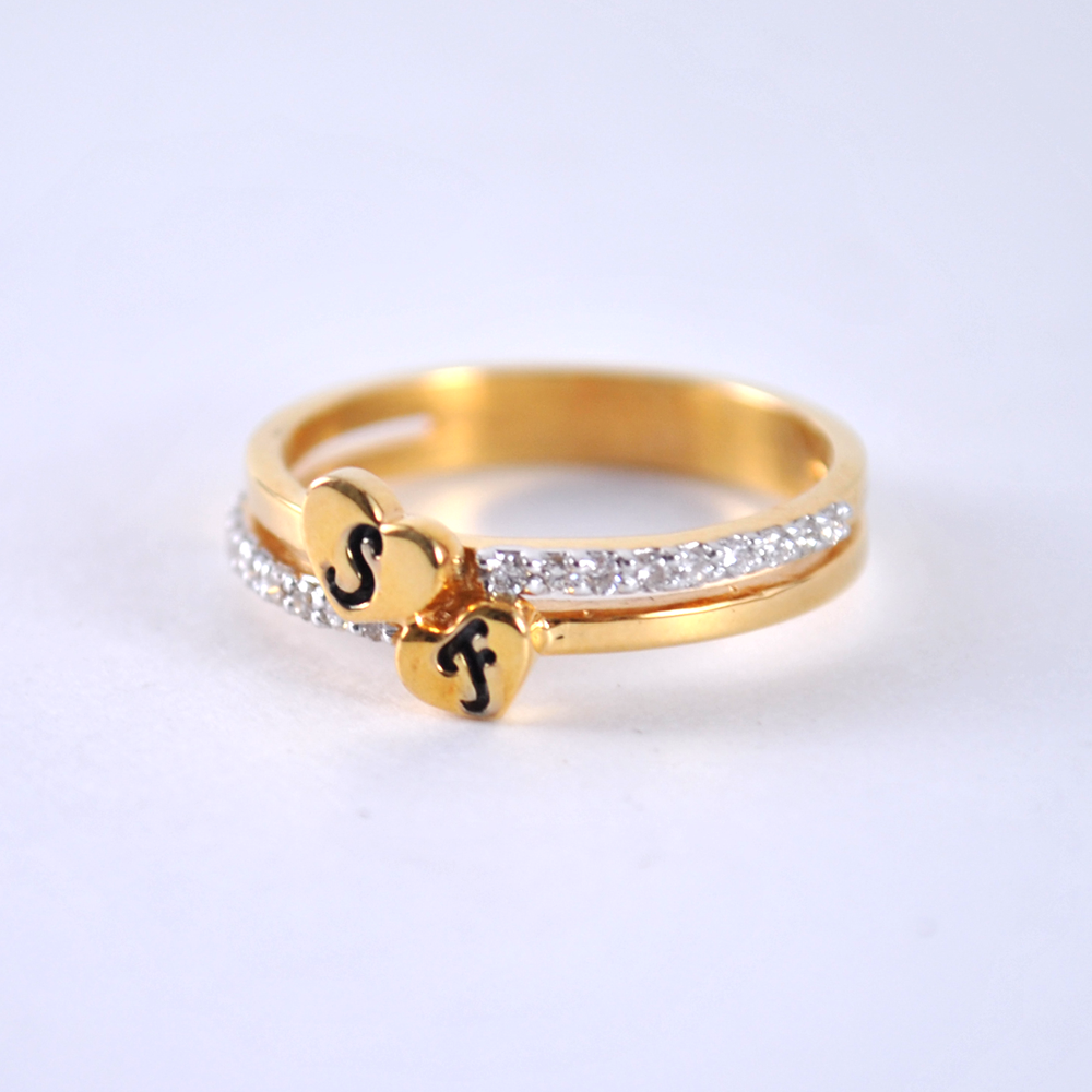 Buy Personalized Initial Ring With Two Letters, Custom Letter Ring, Dainty  Gold Initial Ring, Minimalist Letter Ring, Simple Initial Ring Online in  India - Etsy
