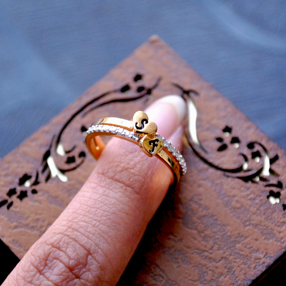 Custom ring initials deals