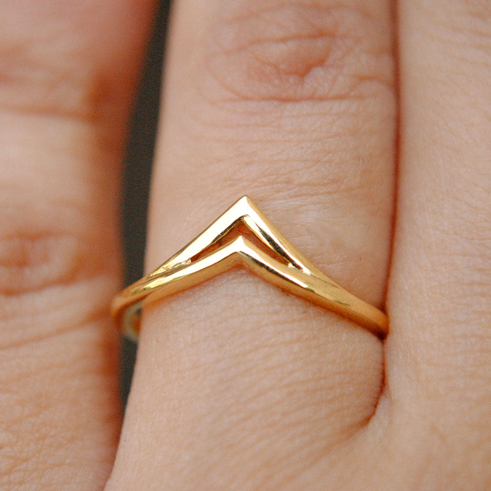 Manufacturer of 22kt gold triangle shape ring lr41 | Jewelxy - 156807
