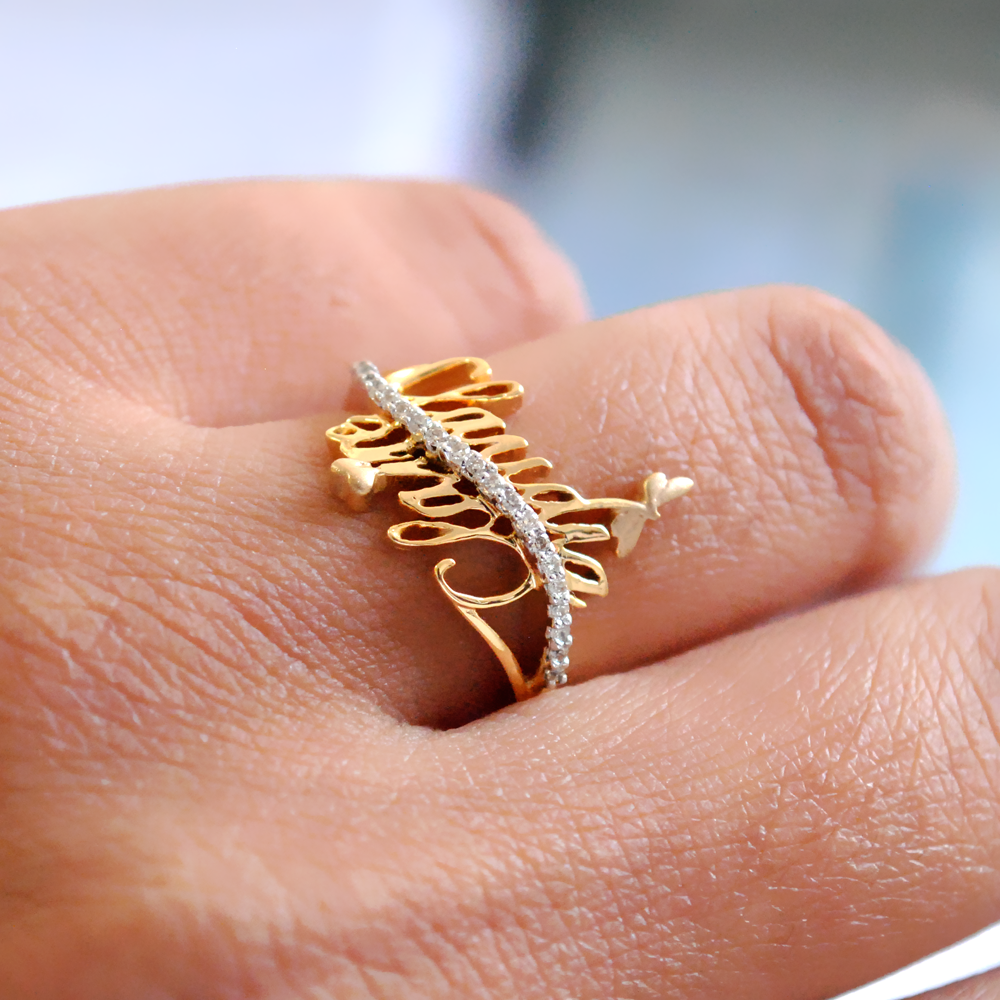 Engagement ring models 2025 in gold with name