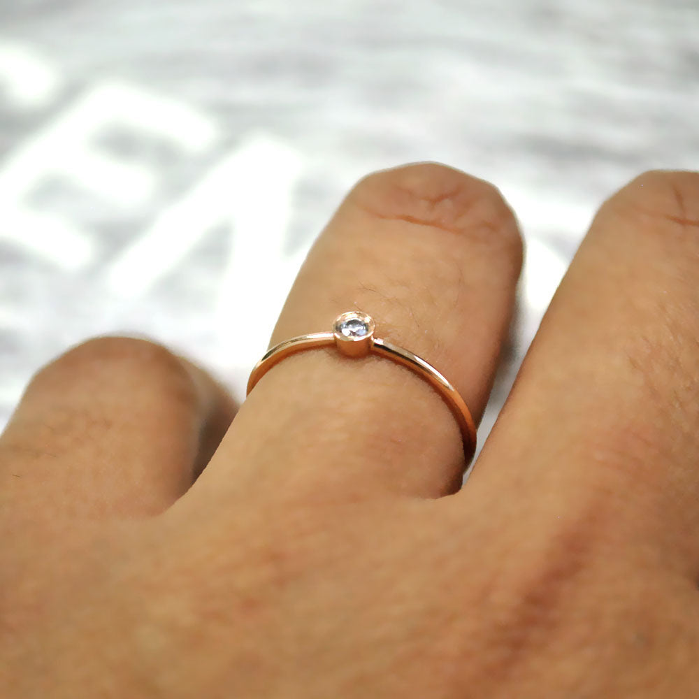 Bezel Set Diamond Ring | Engagement Rings | Shining Diamonds®