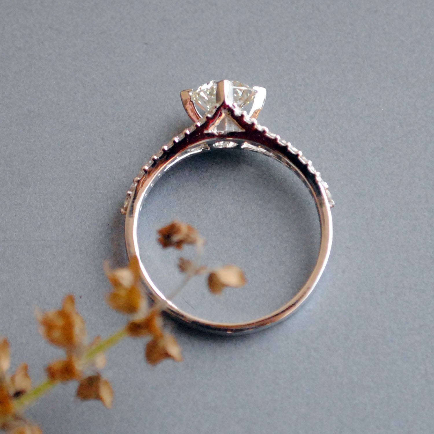 Design your own engagement ring Swan inspired split shank pavé diamond