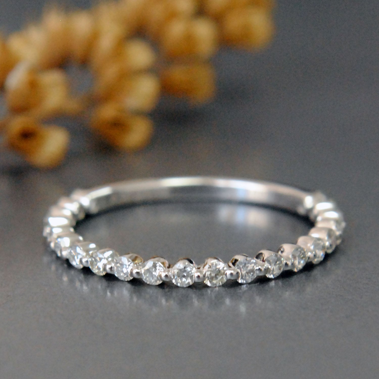 1.5 mm Two-Third Eternity Single Shared Prong Diamond Band