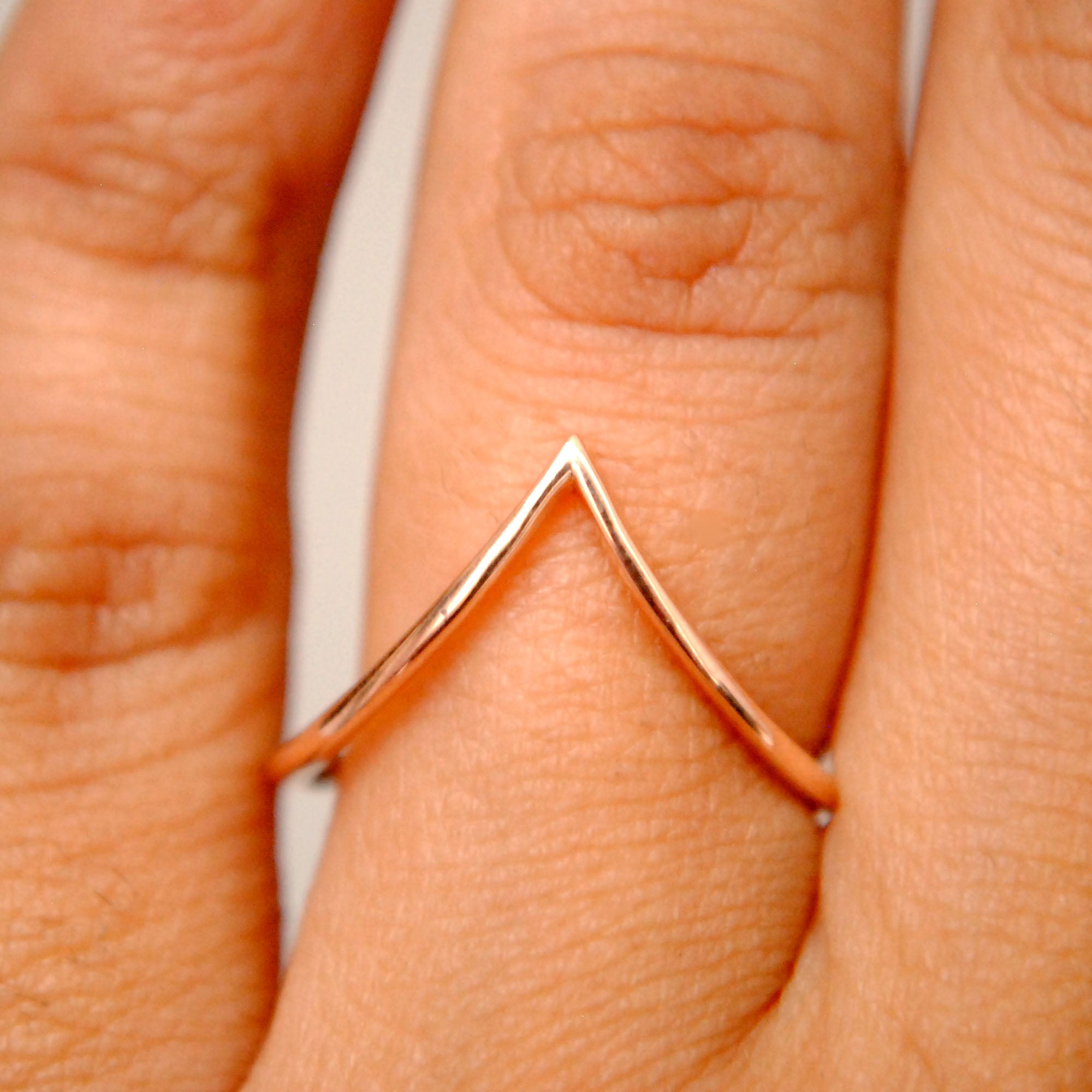 Rose Gold Knuckle Rings// Midi Ring, Stacking Ring, Band Style, Chevron, V  Shaped Ring, Adjustable,rose Gold Ring Wire Rings, Gift, Set of 5 - Etsy