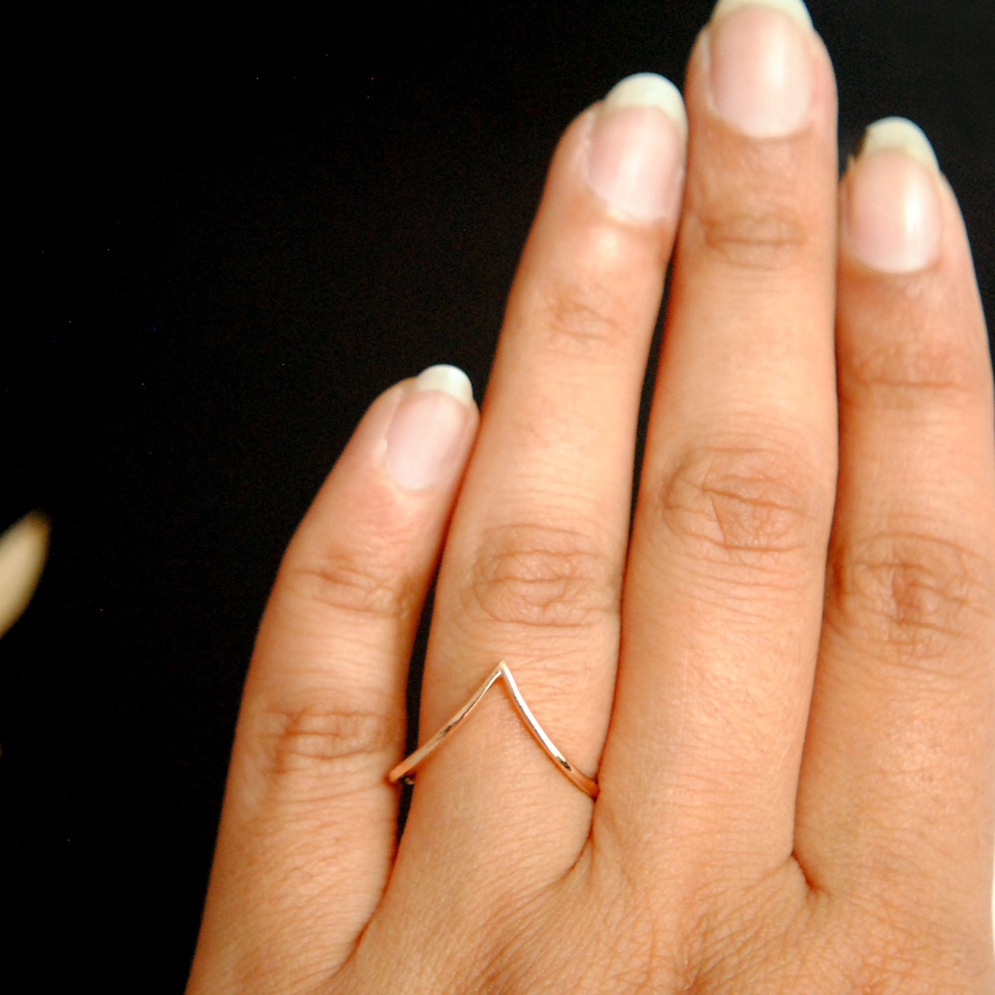 Double Chevron Diamond Ring, V Shape Diamond Infinity Ring | Benati