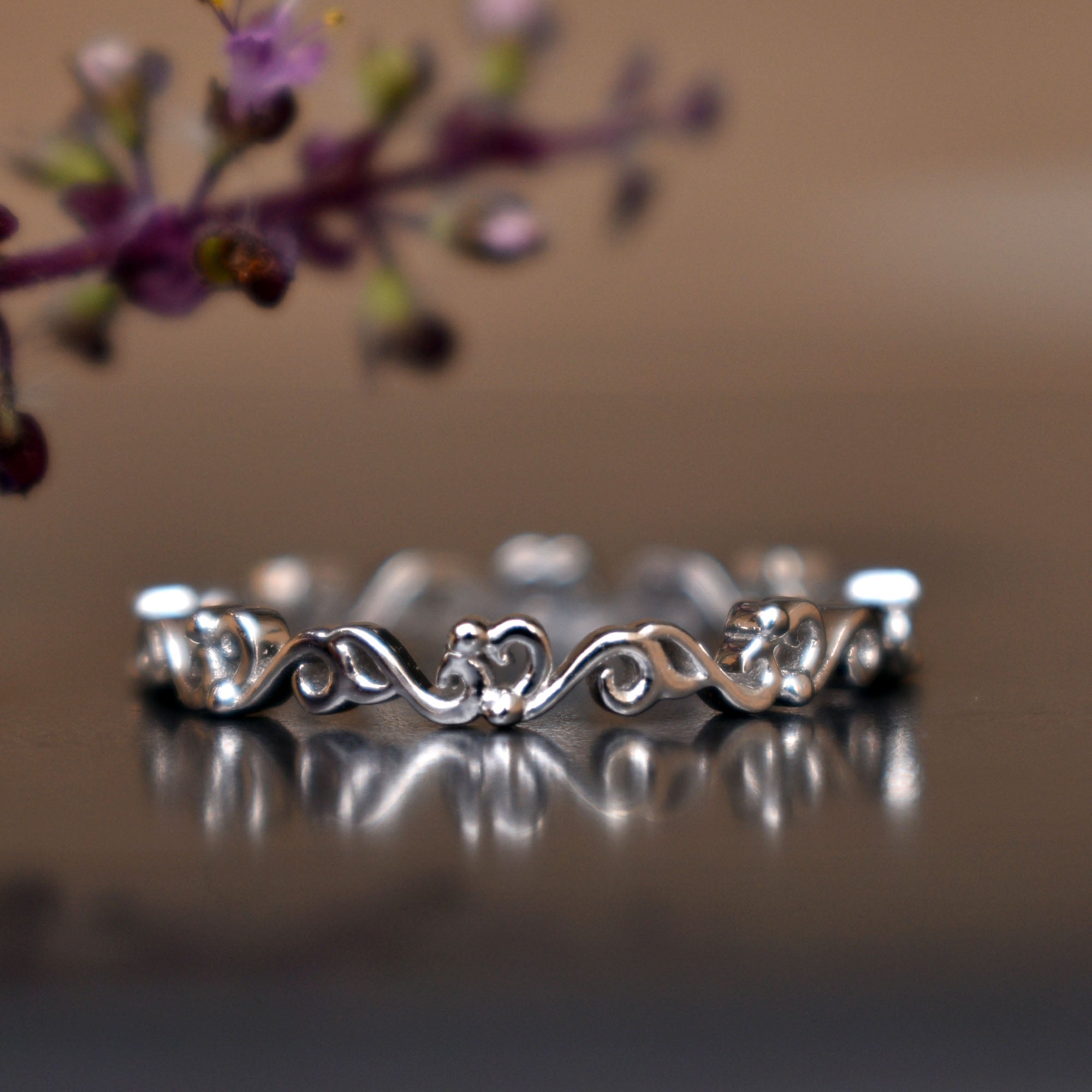 Vintage Diamond Vine Ring Rose Gold Cluster Ring Bridal Anniversary -  AmandaFineJewelry