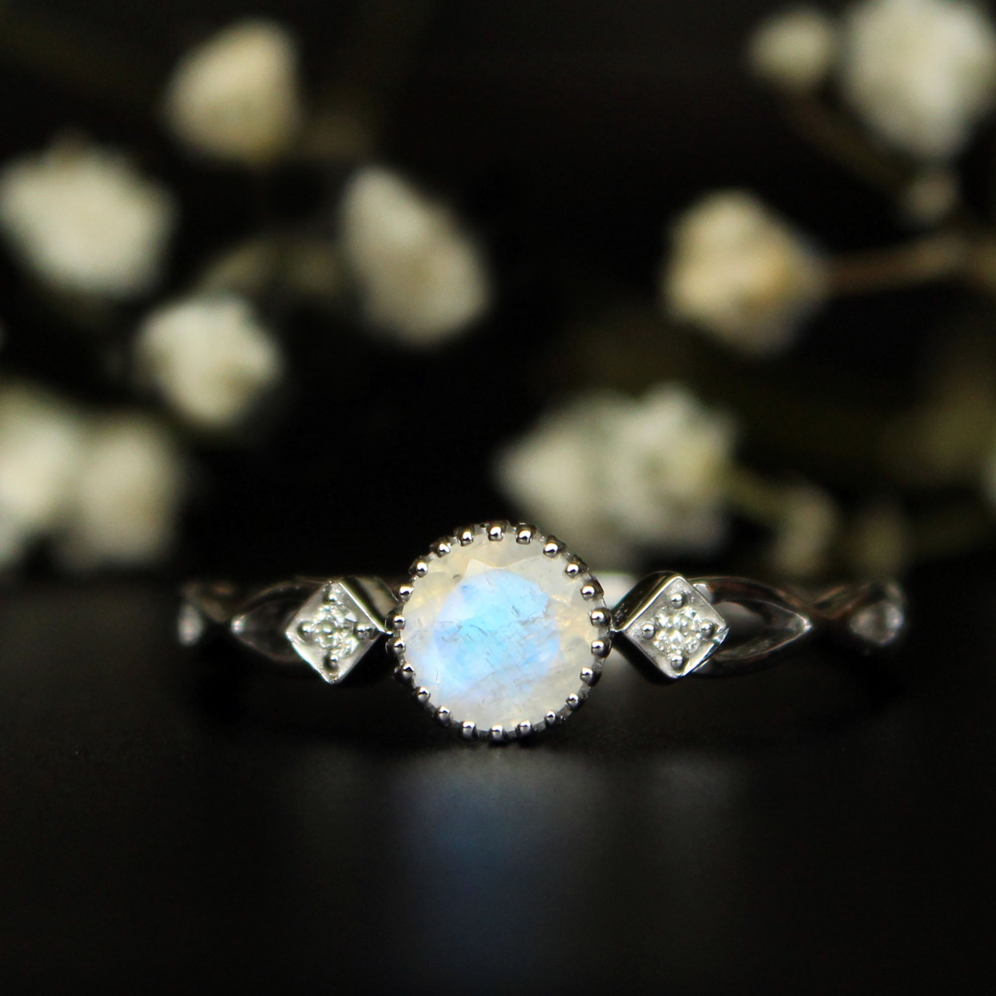 925 Rainbow Moonstone Ring – Crystal Love Collective