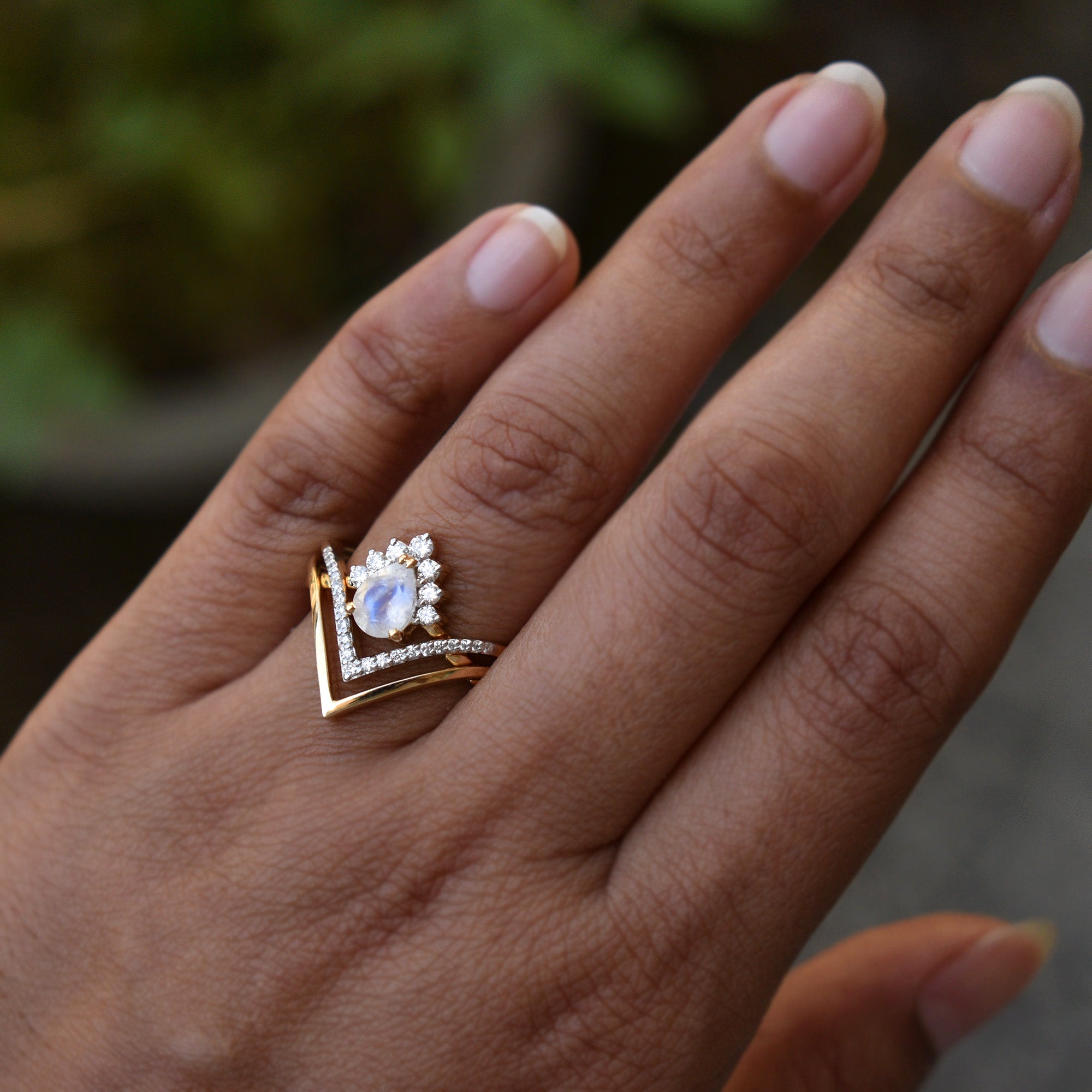 Chevron V Chevron wedding ring set 60 photos - Vianawedding.com
