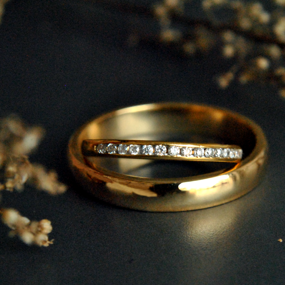 22ct Plain Gold Band Ring | Size O | Purejewels UK