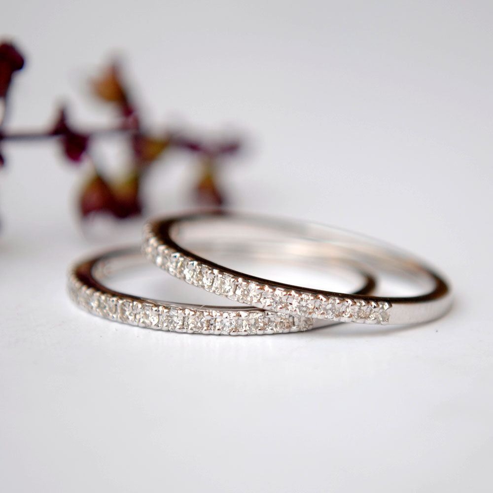 Floating Bubble Round Lab Grown Diamond Half Eternity Band