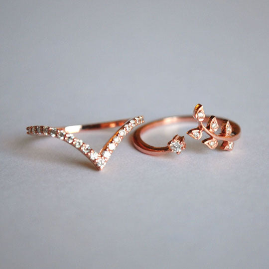 Brass Cubic Zirconia Combo Set of Pendant, Earring, Finger Ring & Kada For  Women (Rose Gold) at Rs 170/set | Malad West | Mumbai | ID: 2849223558130