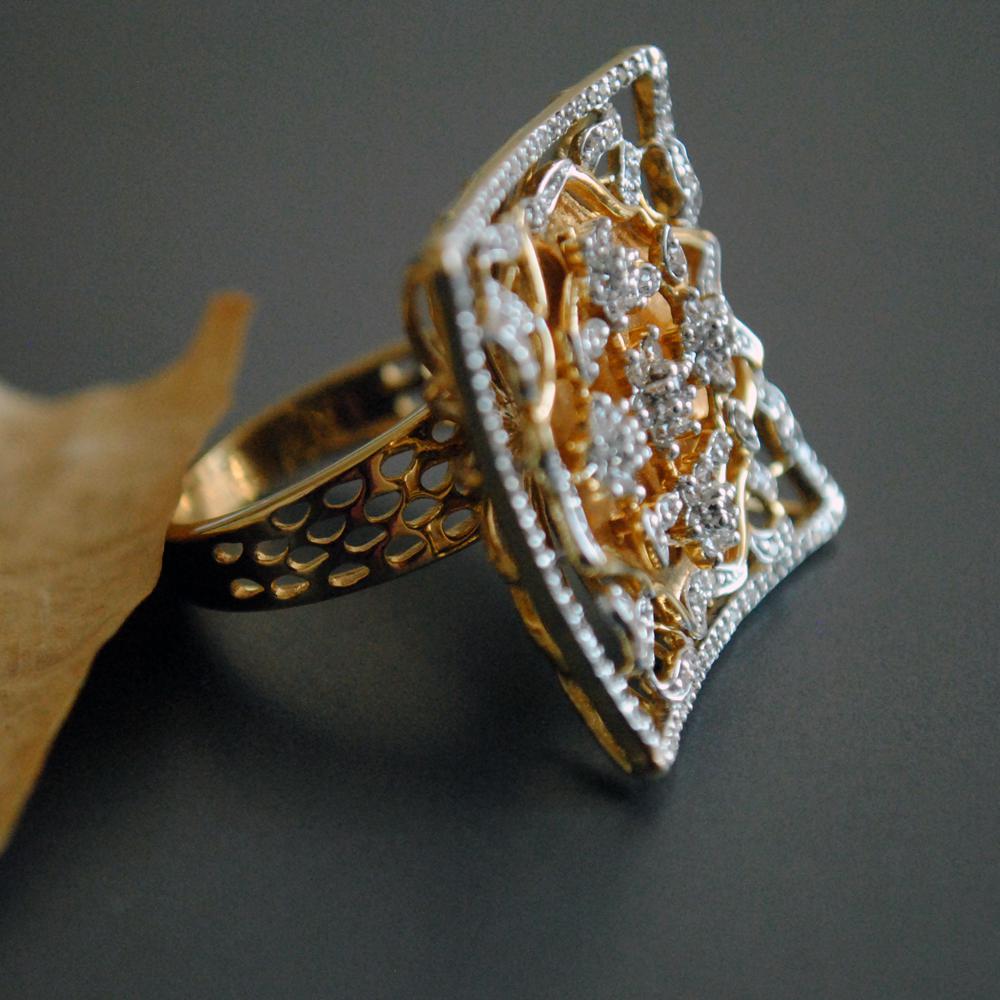 Square hotsell cocktail ring
