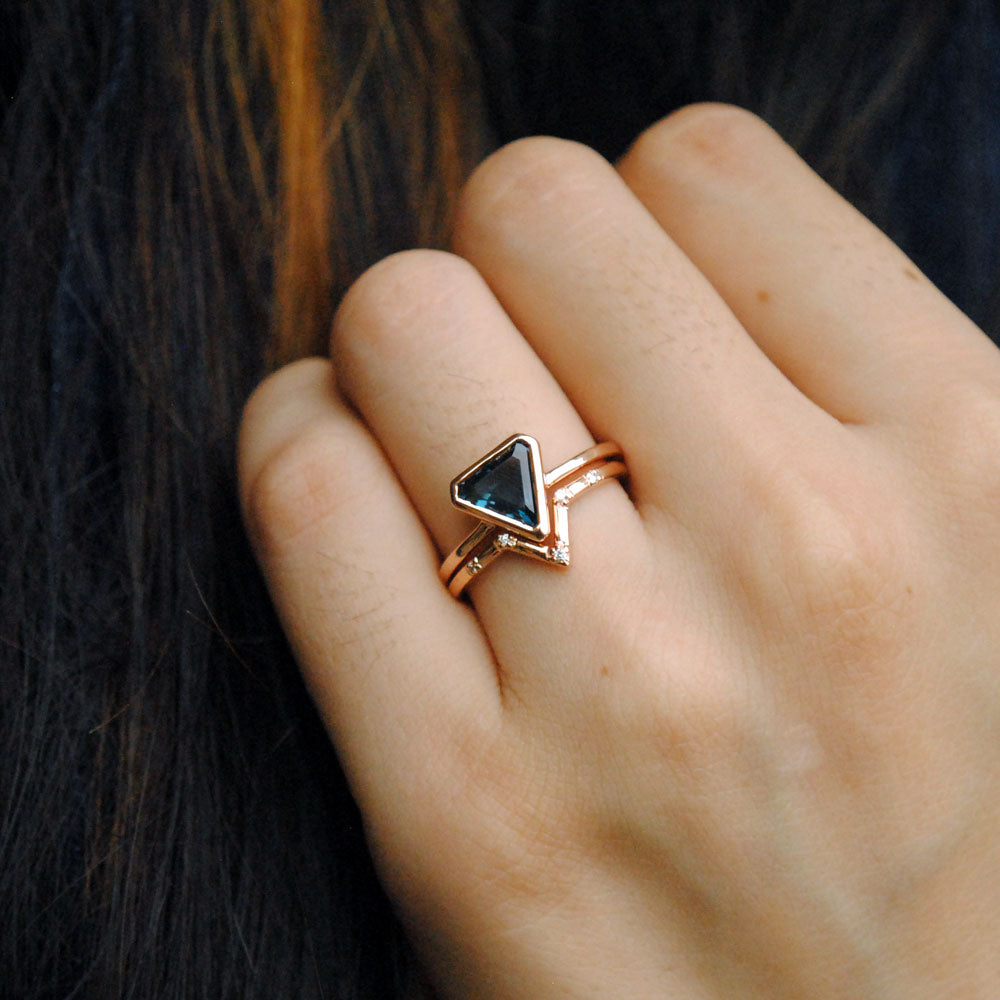 Custom Diamond And Blue Topaz Engagement Ring #102249 - Seattle Bellevue |  Joseph Jewelry