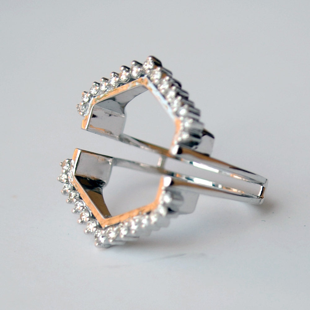 Hexagon Shaped Diamond Ring Guard
