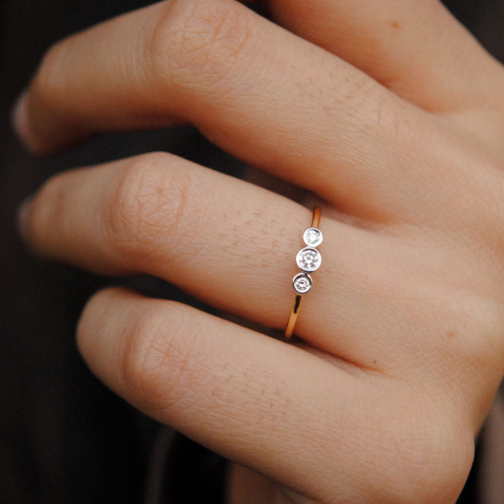 3-Stone Trellis Diamond Engagement Ring | 1026