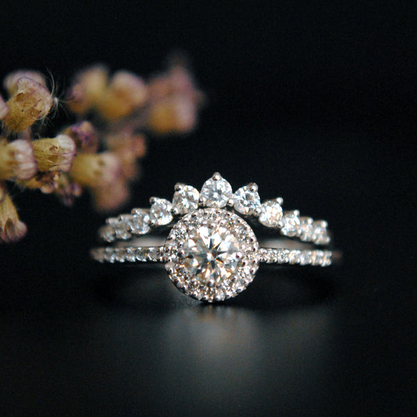 Round Brilliant Pavé Engagement Ring - Spence Diamonds