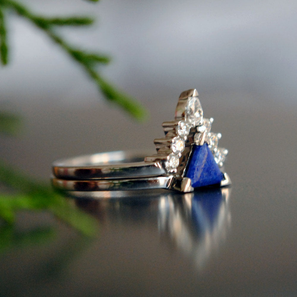 Trillion wedding ring set hotsell