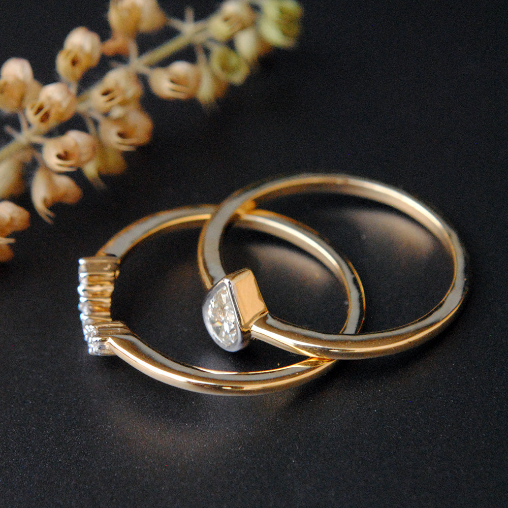 3 PCS Very Fine Six-Claw Single Diamond Ring Diamond-Set Titanium Steel Women  Ring, Size: US Size 3(Rose Gold) | ZA | PMC Jewellery