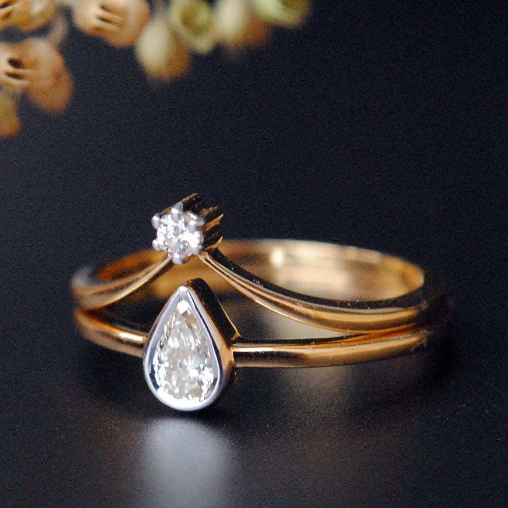 Solitaire ring with a 2.50 carat diamond in yellow gold - BAUNAT