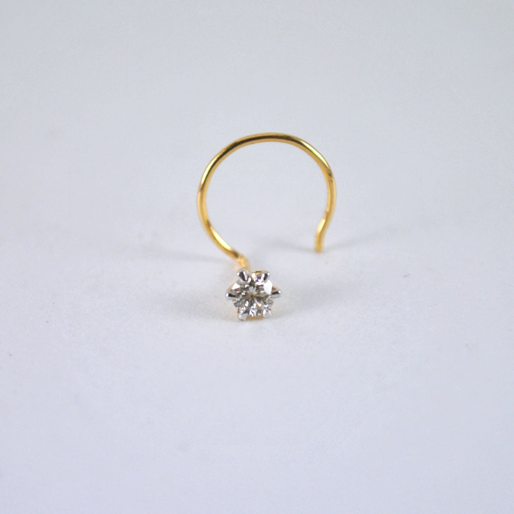 22g C/L Twist Wire Diamond Nose Stud