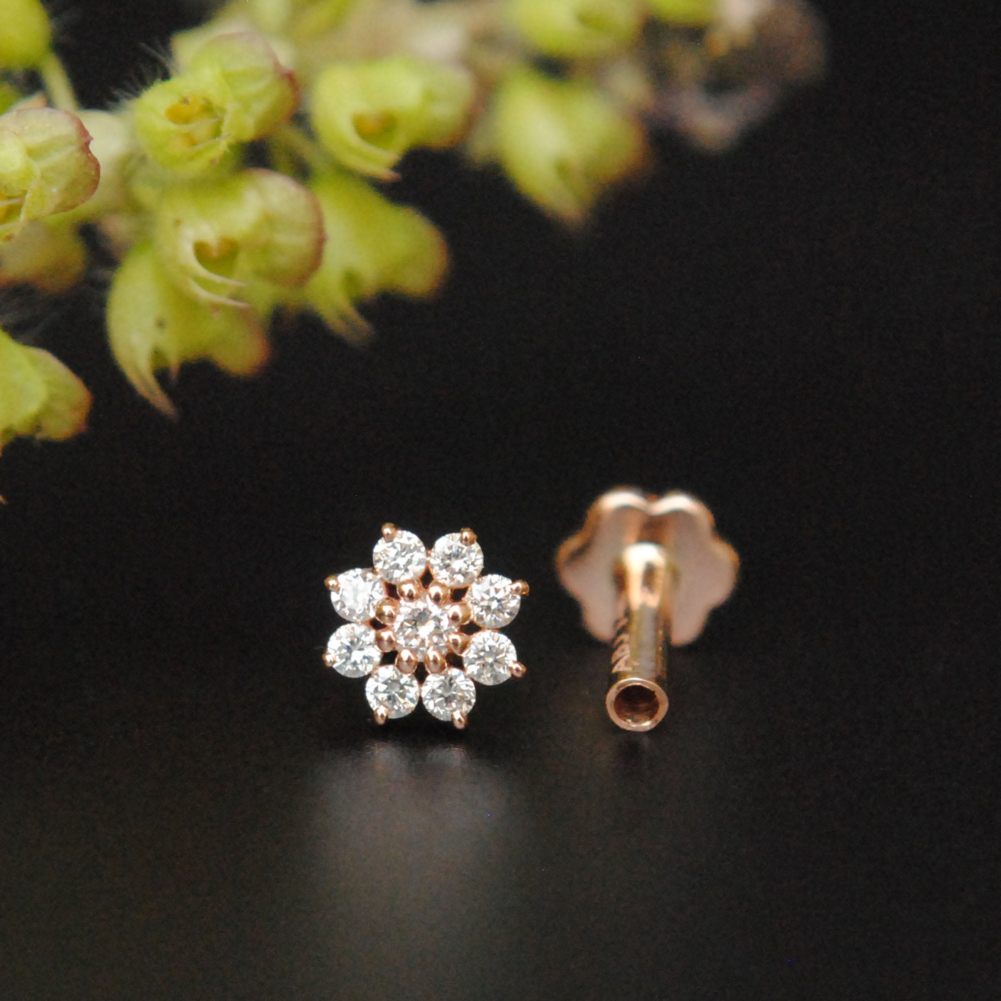 9 Diamond Flower Cluster Stud