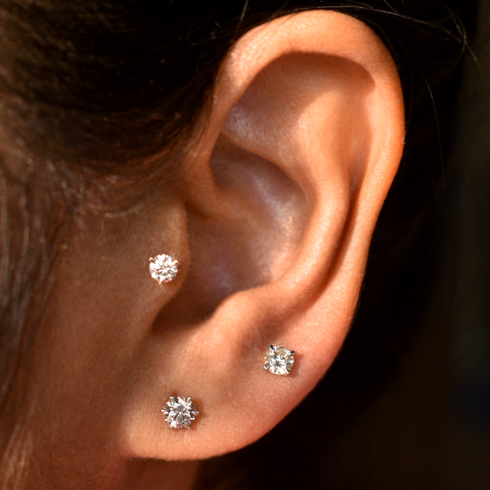 3mm diamond shop nose stud