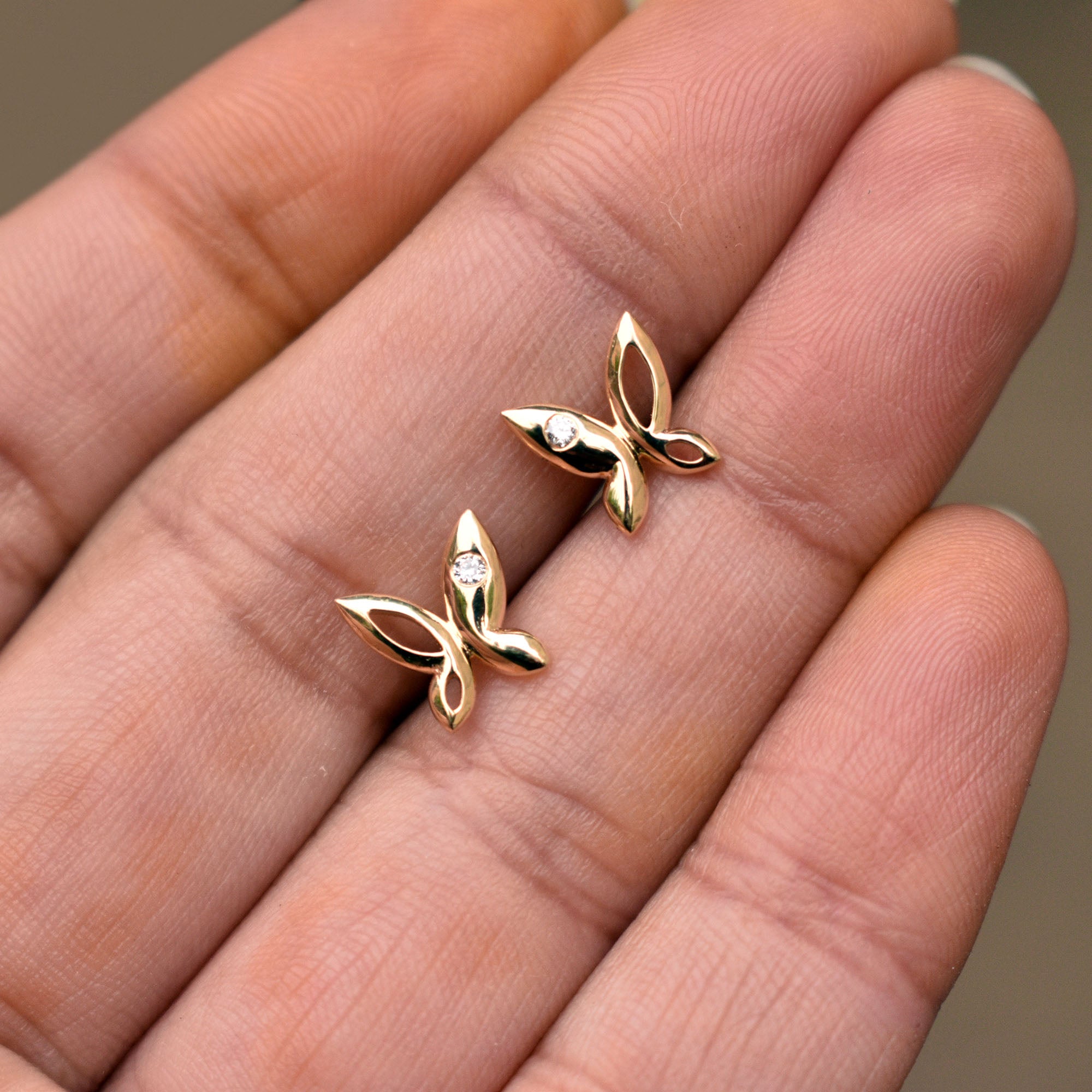 14K Gold Butterfly Earring Backs (2 pieces)