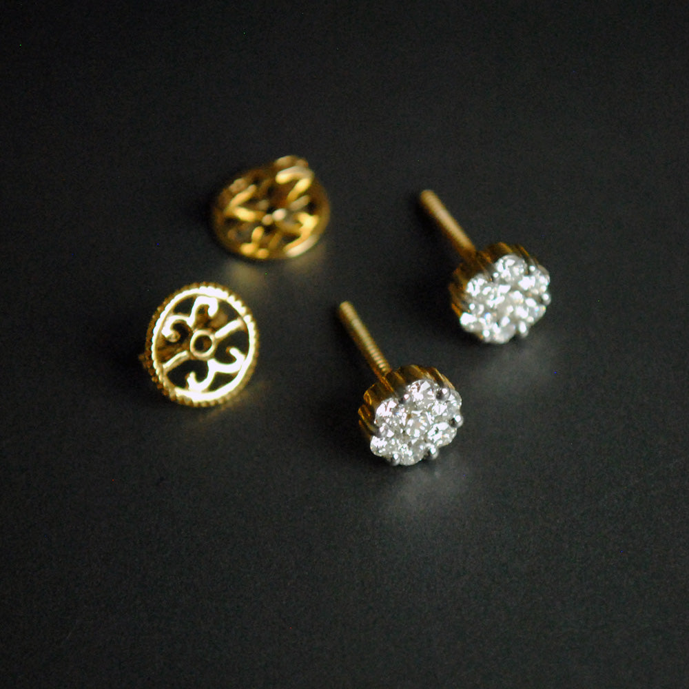 2ctw Diamond Flower Cluster Stud Earrings in 14k Yellow Gold  Exquisite  Jewelry for Every Occasion  FWCJ