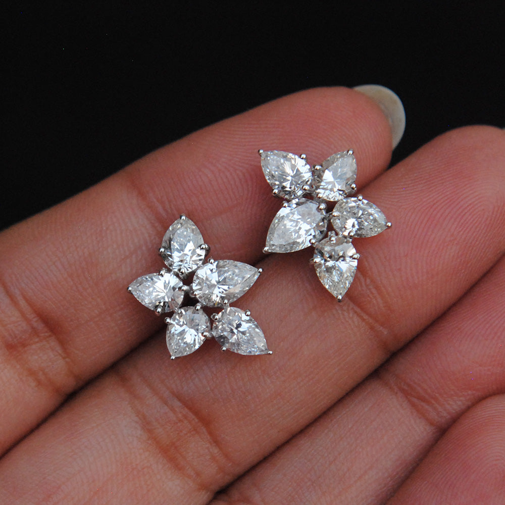 Pear Cluster Earrings