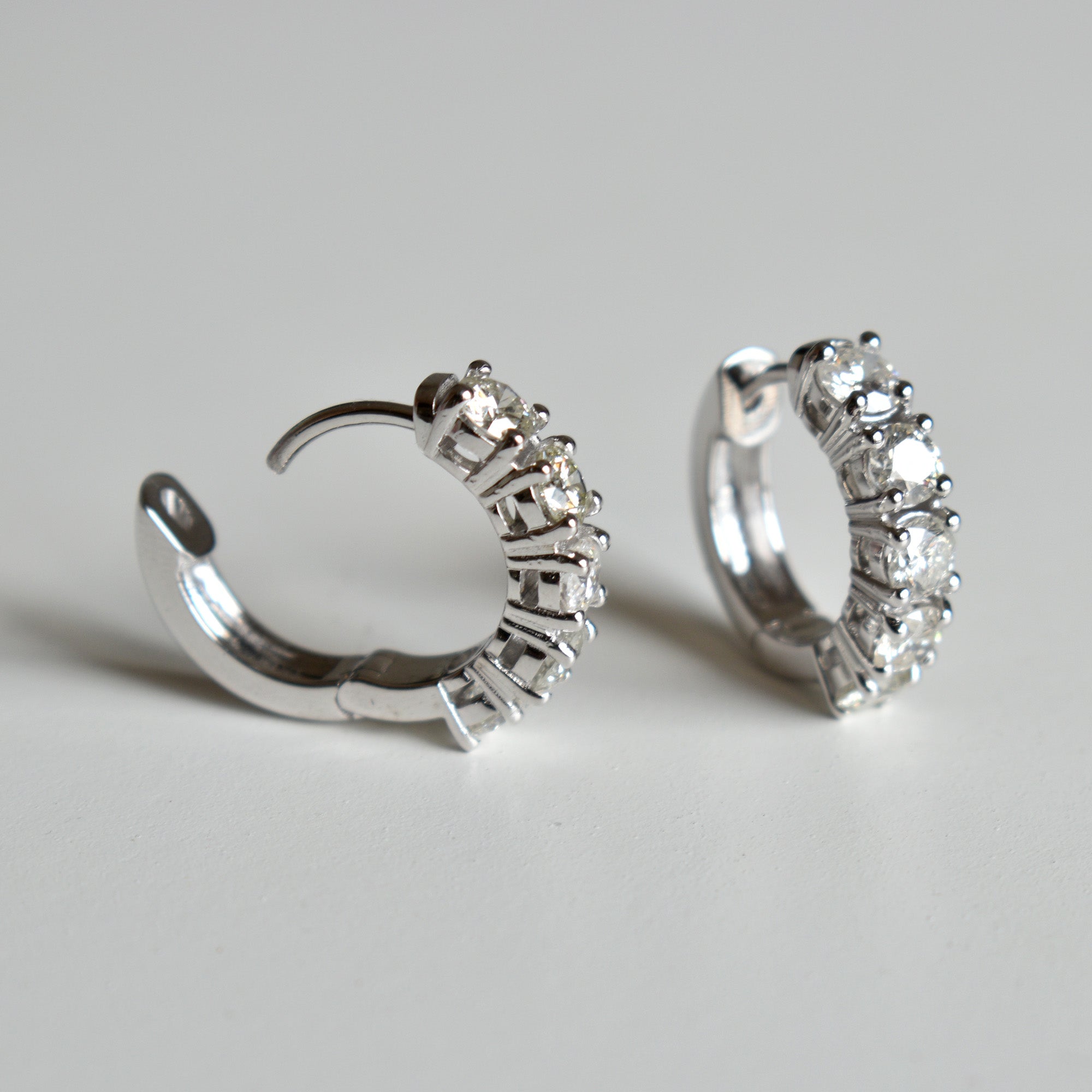 Chunky Moissanite Hoop Earrings