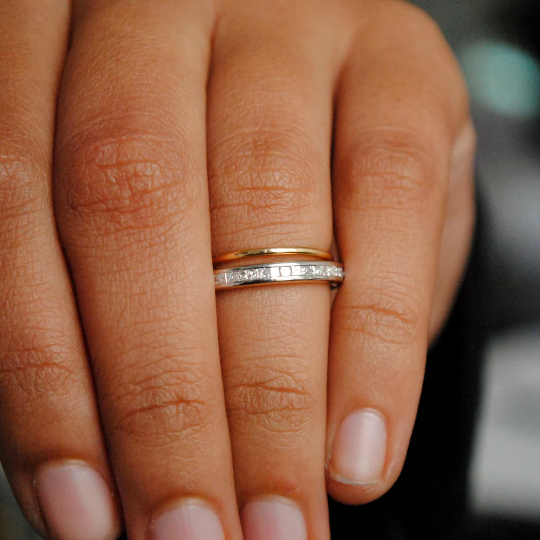 Thin wedding 2025 ring sets