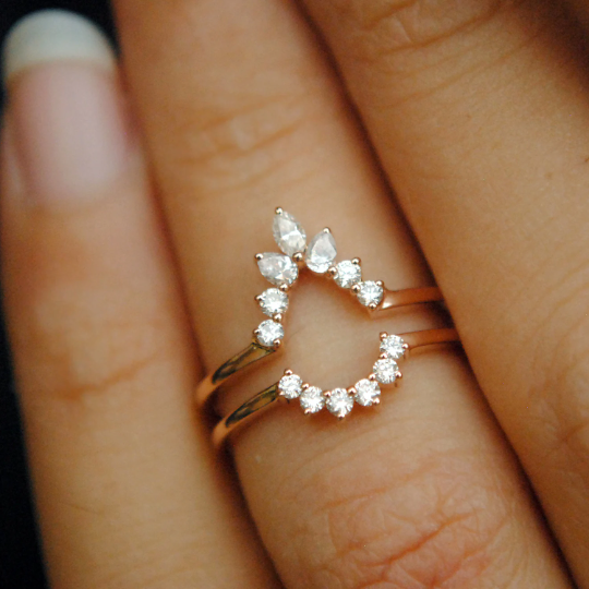 14k Solid Gold Diamond Baguette Band Ring, Diamond Ring, Minimalist Ring.  at Rs 12500 | Varachha | Surat | ID: 23644994330