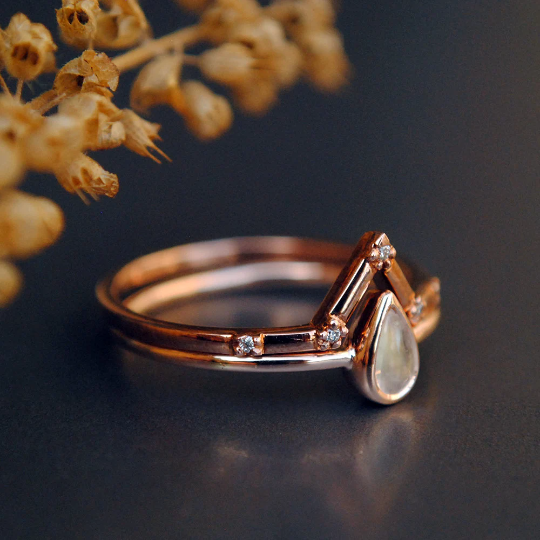 Valentine Gift Luxury Ring Men Women Couple Ring Set Wedding Engagement  Ring Sets Adjustable Stainless Steel
