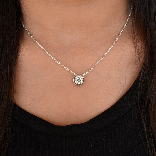 GIA Certified 1ct Diamond Solitaire Pendant Necklace 14k White Gold G VS1  18in - Etsy