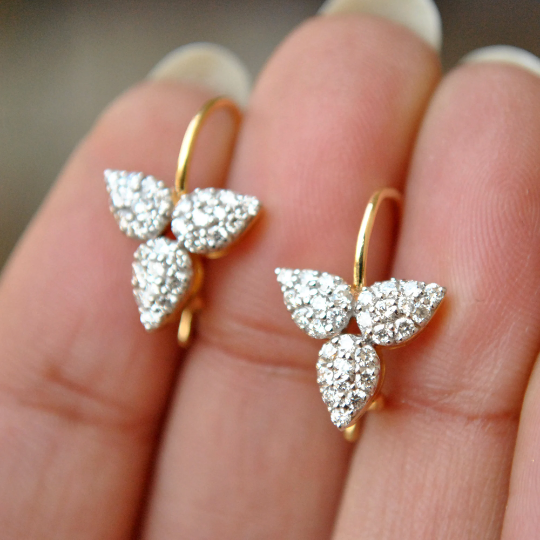 Buy Gold Plated Silver Dangler Earrings for Women Online at Fabindia |  20021087