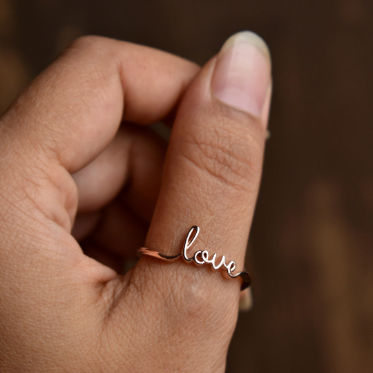 Personalized Design Ring | Custom Handwriting Name | Gift For Valentin –  jewellempire