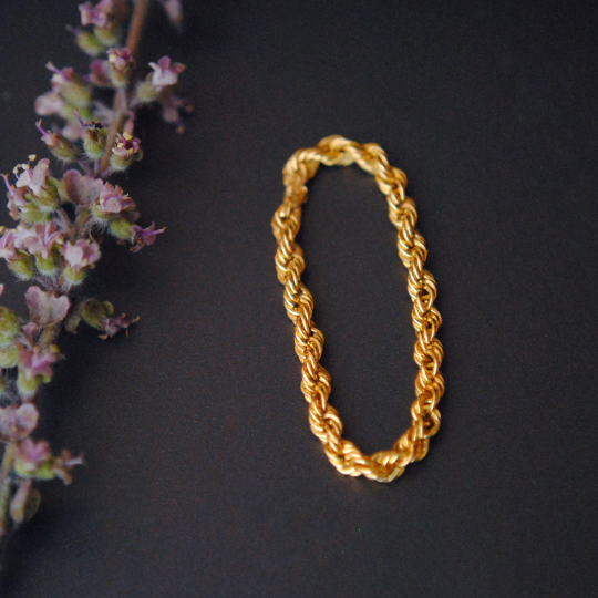 Solid 18k gold online rope chain