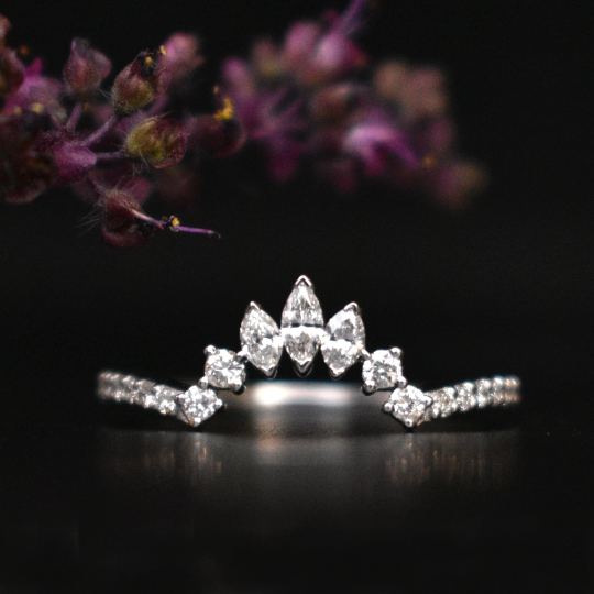 Marquise shop crown ring