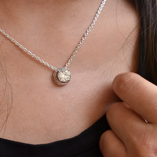 Moissanite online diamond necklace